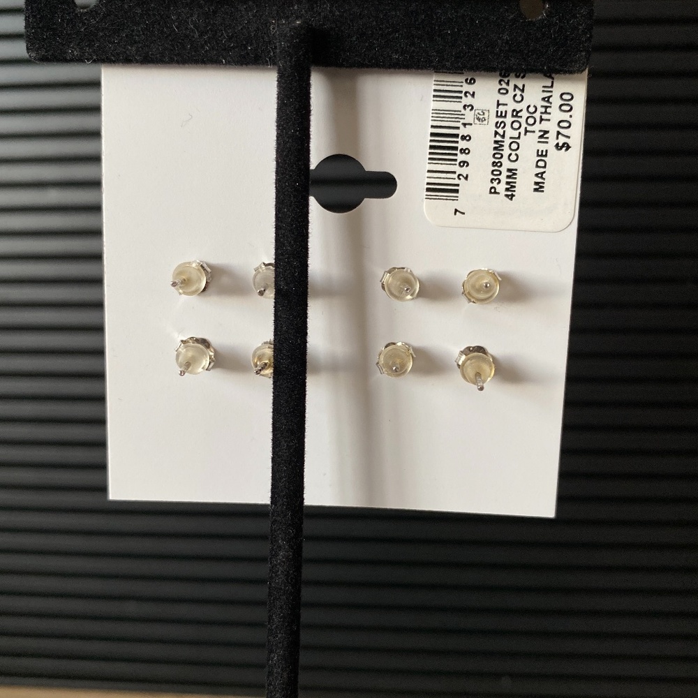 Giani Bernini 4mm/5mm Stud Earrings - Picture 6 of 7